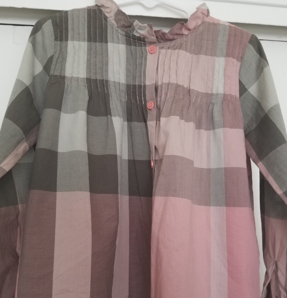Girls Burberry check shirt